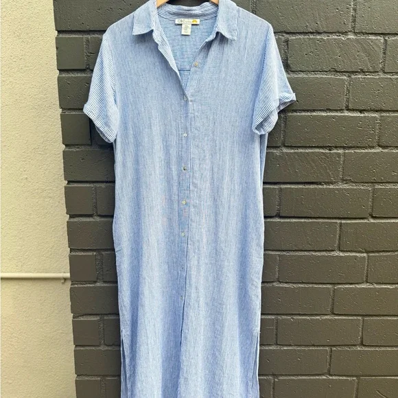 C&C California | Dresses | Cc California Blue Maxi Shirt Dress